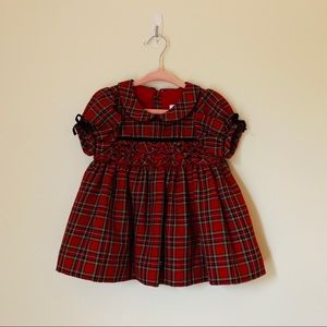 Children’s Place Smocked Christmas Dress 12m